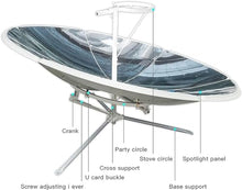 Classic Solar Stove 1800 W, 59 Inches Concentrated Solar Cooker, Parabolic Portable Oven Magnesium, Portable Solar Oven Camp Stove Grill for Outdoor Camping Cooking Grilling Barbecue, Focus Point Temp