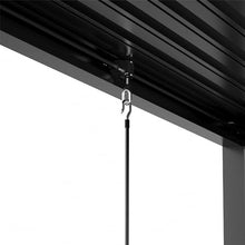 Kaimei 10x13FT Aluminum Pergola with Adjustable Louvered Roof Black