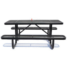 LifeYard Heavy Duty 6' Rectangular Picnic Table, Expanded Metal, Black (72" Long)