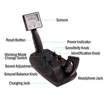 Metal Detector, Md-5008 Underground Metal Detector Gold Digger Treasure High Depth with Two Coils Tool Equipment