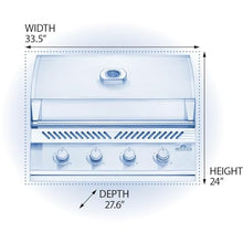 Napoleon Built-In 500 Series 32-Inch Built-In Gas Barbecue Grill Head - BI32PSS - Marine Grade Stainless Steel, Propane, 4 Main Burners, 7.5 mm Stainless Steel Grids