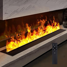 USZWBY Water Vapor Fireplace with Adjustable Flame Colors and Levels, Touch Control for Indoor Ambiance(Remotecontrol-800Mm)