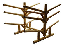 Log Kayak Rack 2 Canoe + 2 Kayak + 2 SUPS Rack Natural