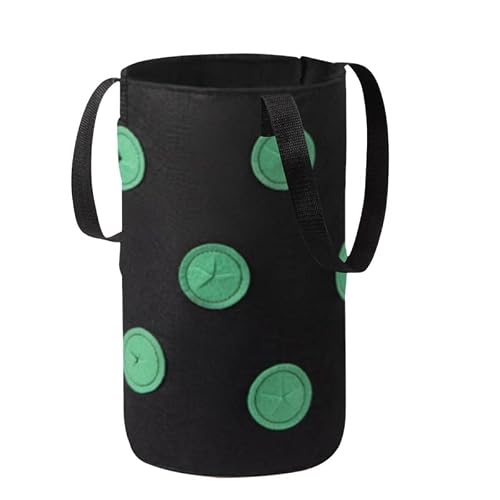 Multi-Port Grow Bags 13-Hole Felt Hanging Planting Bag Outdoor Reusable Thickene Garden Plant Pot for Strawberry Taro Peanut (Color : A) (C)