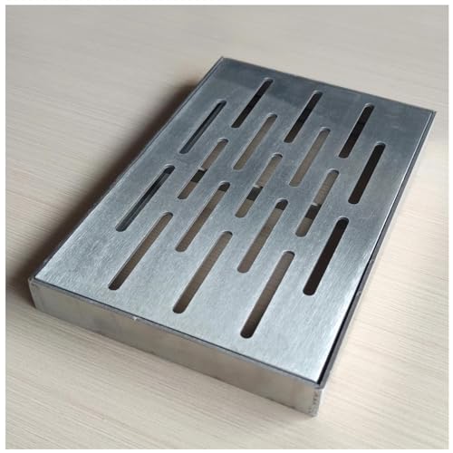 ZGFUSVFD Outdoor Drain Cover Stainless Steel Drain Grate and Frame, Heavy Duty Channel Grate Sewer Cover, Grate Plate Grid Rainwater Grate Well Cover, Garden Drain Strainers Garage Sewer Gr