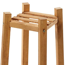 MIIKHI Wooden Plant Stand Mid Century Flower Pot Holder Plant Pot Stand Modern Flower Pot Display Stand Indoor and Outdoor Decor Multifunctio (Natural 90cm)