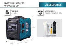 Konner&Sohnen Gas Inverter Generator - 5500 Watt, 120V/240 V, Portable and Lightweight, Super Quiet with Pure Sine Wave and CO Sensor (German brand, model: KS 6000iES CO)