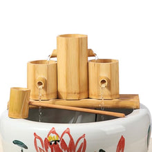 GenSDH Bamboo Fountains Kit, Japanese Garden Water Landscaping Decoration, DIY Indoor/Outdoor Zen Garden,60CM