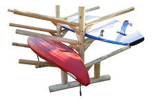Log Kayak Rack 2 Canoe + 2 Kayak + 2 SUPS Rack Unfinished
