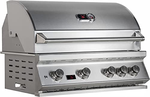 Whistler 34-inch Built-in 4-Burner Propane Gas Grill with Rear Infrared Burner & Grill Lights