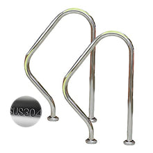 BSNANCA Pool Hand Rail Pool Handrails Pool Handrails 304 Stainless Steel Swimming Pool Stair Rail Easy Mount Safety Non-Slip 440Lbs Load Capacity Rustproof