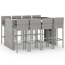 DYRJDJWIDHW Clearance Outdoor Furniture Sets,muebles para patios exteriores,9 Piece Patio Bar Set with Cushions Gray Poly RattanSuitable for Patio, Garden, Gazebo Low