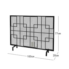 Fireplace Screen Nordic Iron Fireplace Divider Screen, Domestic Fire Screen with Mesh, Fireplace Fence Fireplace Screen (Color : A)