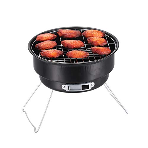 Portable BBQ Grill Round Barbecue Rack Stainless Steel Mini BBQ Charcoal Grill Camping Barbecue Tools