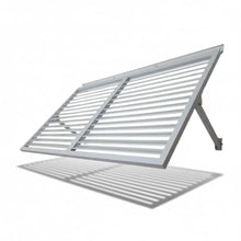 Adjustable Patio Awning with Continuous Hinge for Home Exteriors, Shade-Providing Louver Shutter with Integrated Flashing for Doors, Powder-Coated Frame Shade with Mounting Hardware for Entryways