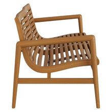 Modway Hayden 56 Inch Outdoor Teak Wood Loveseat in Natural - Mid-Century Modern Slatted 2-Seater Patio Bench Sofa for Deck, Garden, Pool, Porch