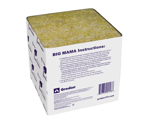 Grodan GRO-Block Improved Big Mama (8 x 8 x 8) - No Hole - Loose Blocks in Carton, 18 Units