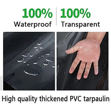 HSYFdy Outdoor Clear Tarp Curtain Waterproof Weather Resistant Patio Gazebo Curtain for Pergola, Porch, Gazebo, Cabana/Indoor Shelter Shed with Rustproof Grommets (Color : 0.4mm, Size : 8x12m)