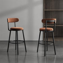 hezhuhe2258 Bar Chair Bar Stool Iron High Chair Household Reclining Multicolor Optional 75cm(Black)