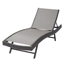 Christopher Knight Home Zalel Set of 2 Wicker Patio Chaise Lounge Chair Outdoor, Metal Frame Sunbathing Pool Lounger with Mesh Seat, Adjustable Backrest Reclining Chair, Single Lounger, Brown Multi