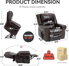 HTERWQEA Dual Motor Power Lift Recliner with Massage, Heat & USB Ports