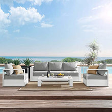 Modway Tahoe Outdoor Patio 4-Piece Set White Gray