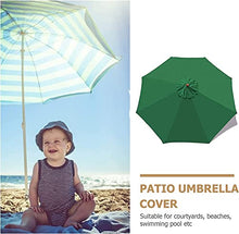 GAZOGJ Replacement Canopy for 8-Rib Offset Umbrella, 2.7M & 3M Waterproof, Uv Protection Fabric Cover for Garden, Patio, Beach, Pool,Vert-2.7M/8.9Ft