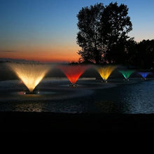 Kasco Aerating Fountain 1/2HP with Color-Changing LED Lights White