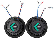 KICKER 45KM84L 8" 600 Watt Marine Waterproof Speakers with LEDs and Rockville Dual 7.7" Aluminum Enclosure White
