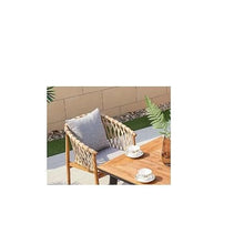 ocpcrn Lounge Chair Scandinavian Outdoor Cafe Dining Table Rattan Chair Garden Patio Leisure Rope Weaving and Chairs