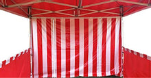 TentandTable Instant Carnival Outdoor Canopy Pop Up Tent with Side Walls 10x10 Red Striped Red