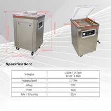 Banfluxion 110V Single Chamber Vacuum Packaging Machine 950W Sealer for Meat, Vegetables, Fruits
