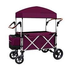 PUCNHZYNW Garden Carts Multifunction Folding Garden Trolley Cart Portable Heavy Duty Wagon with Canopy Multi-Function Shopping Cart for Outdoor Camping Beach Hand Pull cart with 4 Wheels