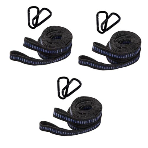 MaGiLL 3 Sets Hammock Strap Camping Hammock Ropes Chairs Outdoor Heavy Duty Hangers for Clothes Hammock Fixing Tools Hammock Tree Straps Outdoor Swing Tool Lanyard Lifts Polyester Simple