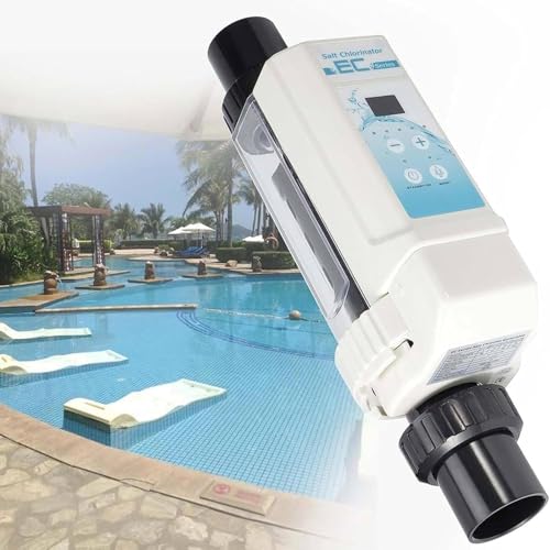 Salt Chlorine Generator, EC 8/12/16/20g/h Spa Chlorine Generator Electrolyzer Swimming Pool Salt Chlorination System, Automatic Cleaning Function, Advanced Microcomputer Technology For Spa Pools,12g/h