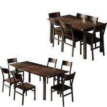 FURUIM2024M Dining Table Dining Table & Chairs Set for 4-8 Extendable Kitchen Table Dining Room Table with Metal Frame MDF Board Table and Chairs Dining(Walnut)