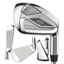 Callaway Paradym AI Smoke High Launch Golf Clubs Black (Right Hand, Steel, Stiff, 6-PW)