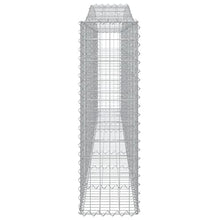 Arched Gabion Baskets 2 pcs 157.5"x11.8"x39.4"/47.2" Galvanized Iron White Black Other