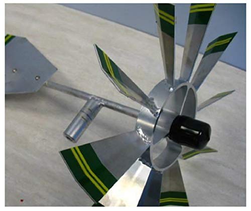 Thaisan7 Red Aluminum Windmill Garden Decor 22' High