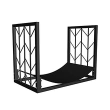 WXPWAMZ Firewood Rack Firewood Support Log Rack Outdoor Wooden Storage Indoor Outdoor Heavy-duty Steel Timber Storage and Finishing Black Log Rack