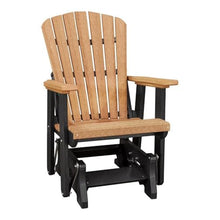 American Furniture Classics OS Home and Office Model 515CBK Fan Back Glider in Cedar with a Black Base
