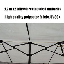 GFJYKDL Double-Sided Patio Umbrella Replacement Canopy - Waterproof Khaki Fabric for Cantilever Umbrella - Durable Parasol Cover for Outdoor Shade and Protect,Khaki-270cm/9ft-12 Ribs