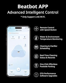 Beatbot iSkim Ultra Solar Pool Skimmer Robot Dark Blue
