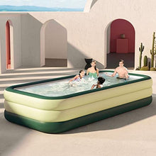 Inflatable Swimming Pool with Canopy, Blow Up Pool Large for Adults, Outdoor Above Ground Portable Pool for Kids, Wading Pool for Family Garden Backyard (Color : /Green A, Size : 3m)