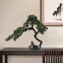 DUYHBAWRS Chinese Welcome Pine Bonsai Green Plant Living Room Hotel Home Entrance Decoration and Decorations