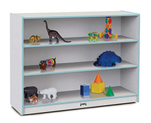 Jonti-Craft Rainbow Accents Super-Sized Adjustable Mobile Shelf Coastal Blue