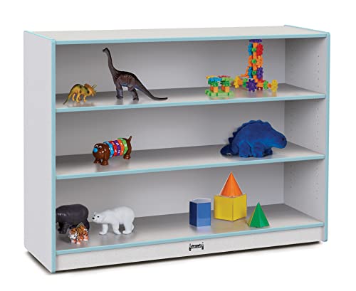 Jonti-Craft Rainbow Accents Super-Sized Adjustable Mobile Shelf Coastal Blue