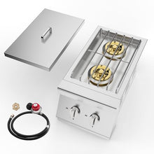 ZRedRoad Double Side Burner Dual 15,000 BTU Powerful Flame