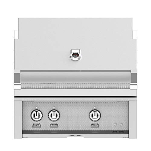 Hestan GSBR30-NG 62000 BTU 30Inch Wide Natural Gas Built-In Grill Infrared Variable Sear Burners and Rotisserie Outdoor Series.30", Stainless Steel