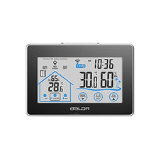 Digital LCD Thermometer Hygrometer Clock Temperature Humidity Meter Tester Comfort Level Indictor Touch Button